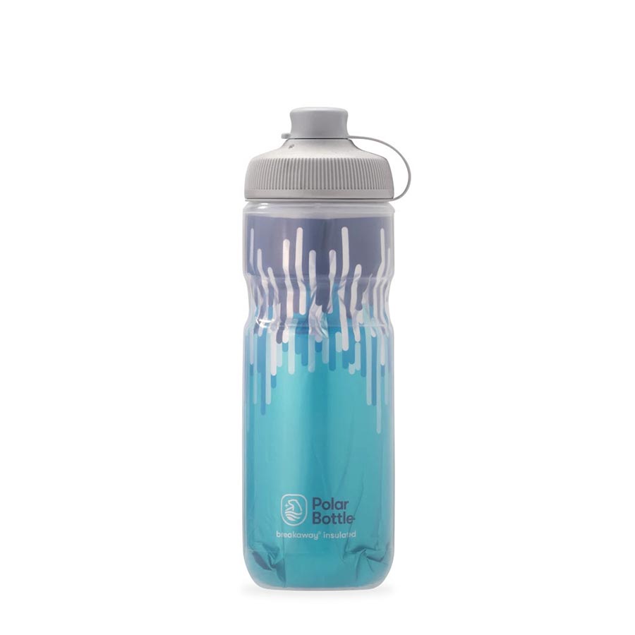 Botella de agua térmica Polar Bottle Muck con cremallera, color azul, 20 oz
