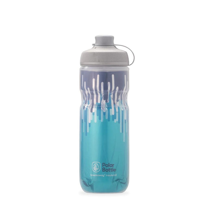 Botella de agua térmica Polar Bottle Muck con cremallera, color azul, 20 oz