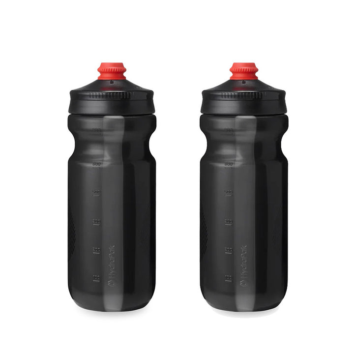 Botella de agua Hydrapak Polar Breakaway Surge - 20 oz, color gris, paquete de 2