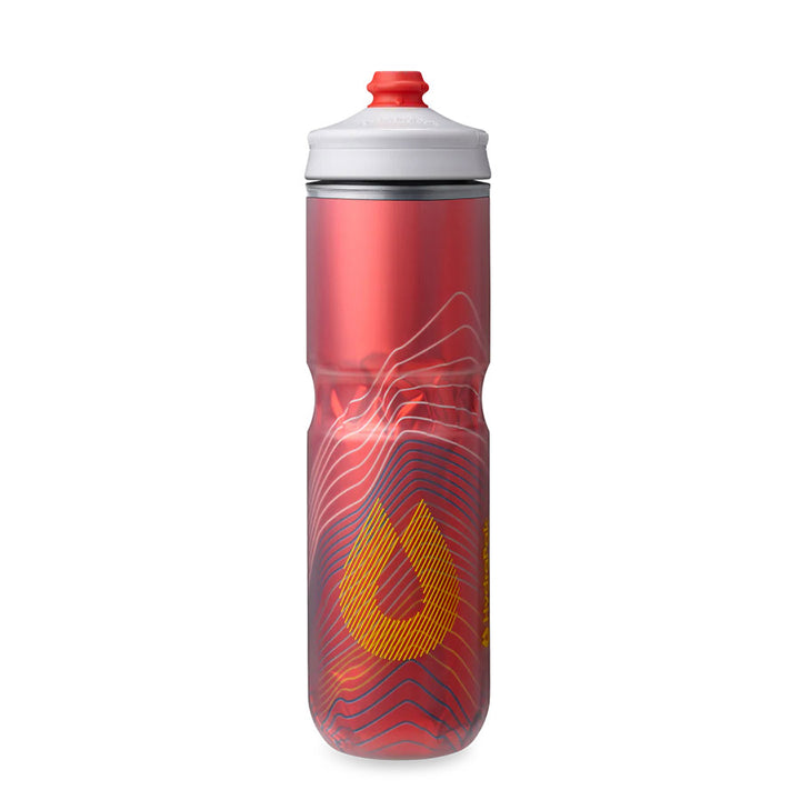 Botella de agua térmica Hydrapak Polar Surge Ascent - 24 oz, color rojo