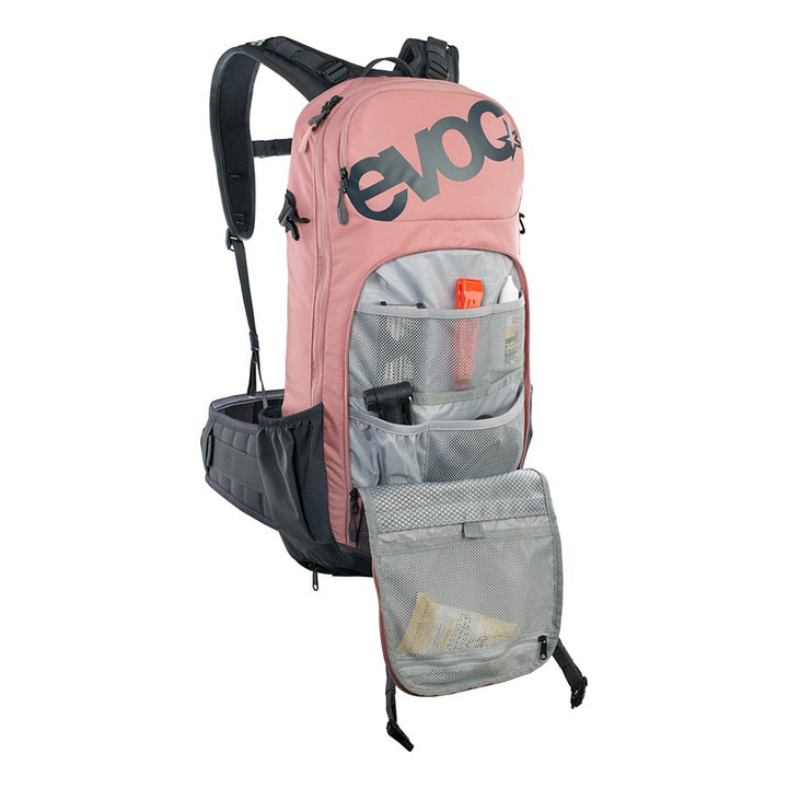 Mochila EVOC FR Enduro Protector 16L Rosa Polvoriento/Gris Carbono ML