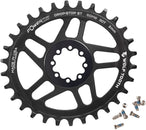 Wolf Tooth Elliptical Direct Mount Chainring - 30t SRAM 8-Bolt DM 3mm Offset Drop-Stop ST Requires HG+ Chain BLK