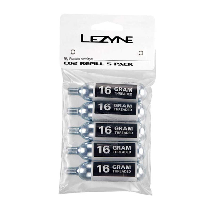 Paquete de 5 cartuchos de CO2 Lezyne de 16 g