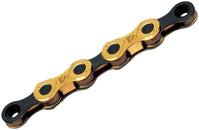 KMC X12 Waxed Chain - 12-Speed 126 Links Ti Gold/Black