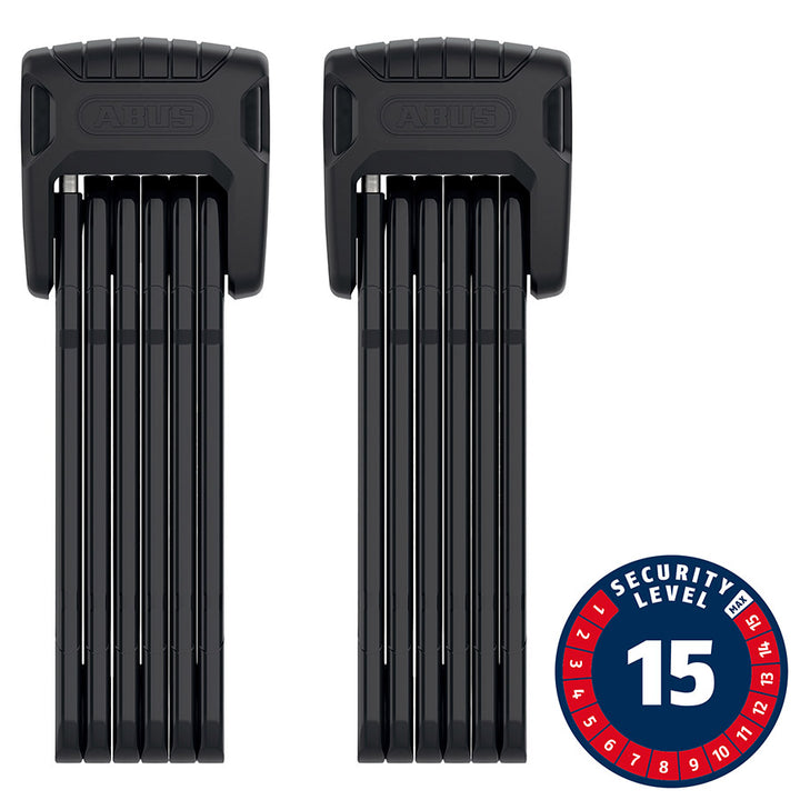 Candado plegable Abus Bordo Granit XPlus 6500 TwinSet con llave de 90 cm, 3,0 x 2,5 mm, color negro