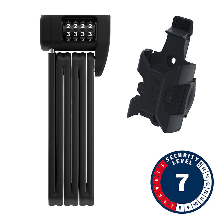 Candado plegable Abus BORDO Lite 6055C/85 - Combinación SH Soporte 2.8 5 mm BLK BLK
