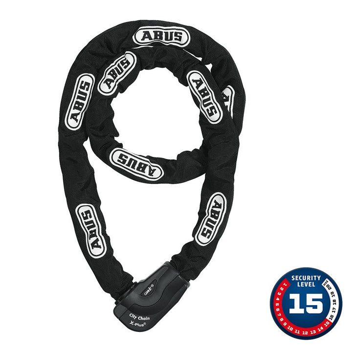 Candado de cadena Abus Granit CityChain XPlus 1060K con llave de 10 mm, 170 cm, 5,6 cm, color negro
