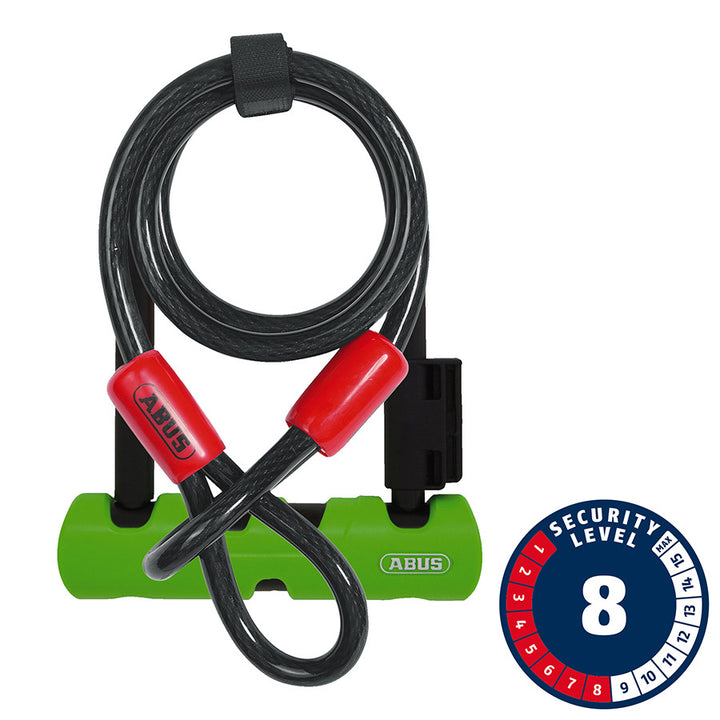 Abus 410K/150HB140 SH Ultra Mini + Candado en U - Verde