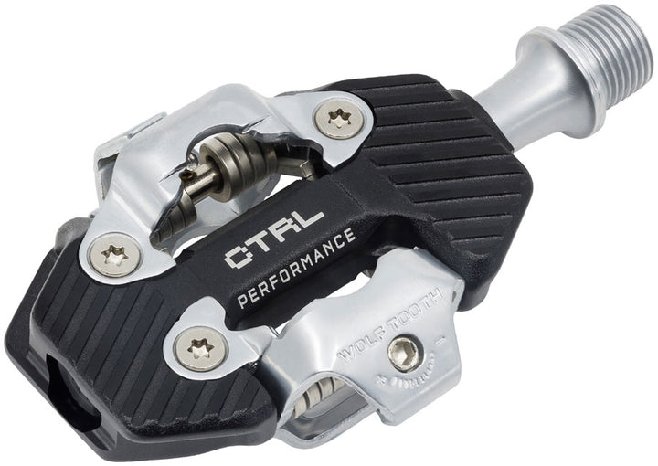 Wolf Tooth CTRL Trail Performance Clipless Pedals - Dual Sided Clipless Alloy 9/16" Black Pair Shimano SPD