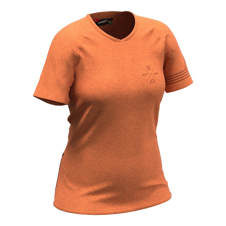 Maillot Leatt MTB AllMtn 2.0 para mujer, color melocotón, talla S