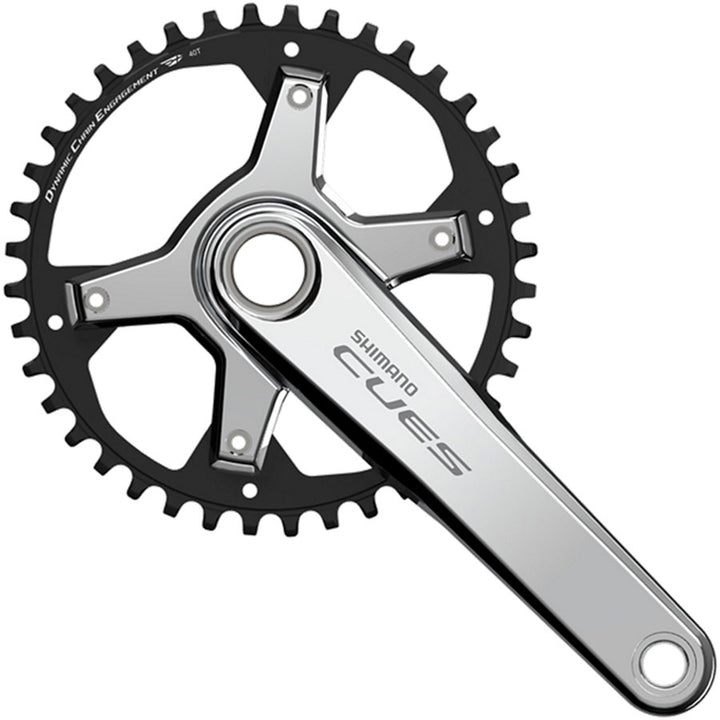 Shimano CUES FC-U6030-1 Crankset - 172.5mm 9/10/11-Speed 40t Asymmetric 110 BCD Silver