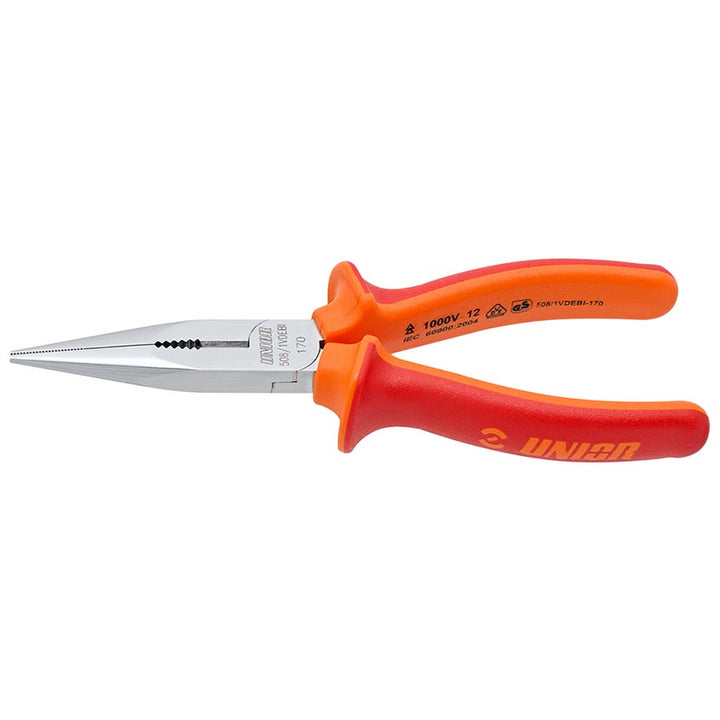 Unior Long Nose Pliers Red/Orange
