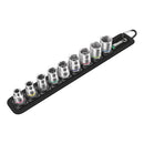 Juego de vasos Wera Belt B 4 Zyklop - entrada de 3/8", 9 piezas