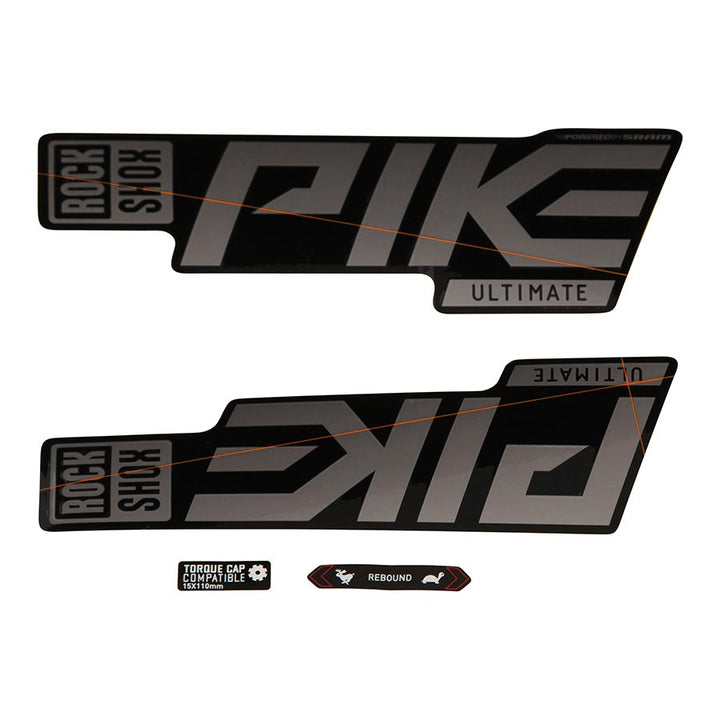 Kit de calcomanías para horquilla Rockshox - Pike Ultimate 27.5"/29" (lámina polar brillante/negro brillante)