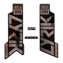 Kit de calcomanías para horquilla Rockshox - Lyrik Ultimate 27.5"/29" (lámina polar brillante/negro brillante)