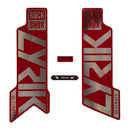 Kit de calcomanías para horquilla Rockshox - Lyrik Ultimate 27,5"/29" (papel polar brillante/rojo)