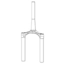 RockShox CSU Bluto Solo Air 26" 51 Offset Aluminum Taper Diffusion Black A1