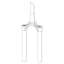 RockShox Crown/Steerer/Uppertube Assembly - Pike DJ Solo Air 26" 40mm Offset Aluminium Taper Steerer 0.5mm Thread Pitch B1 Bla ck