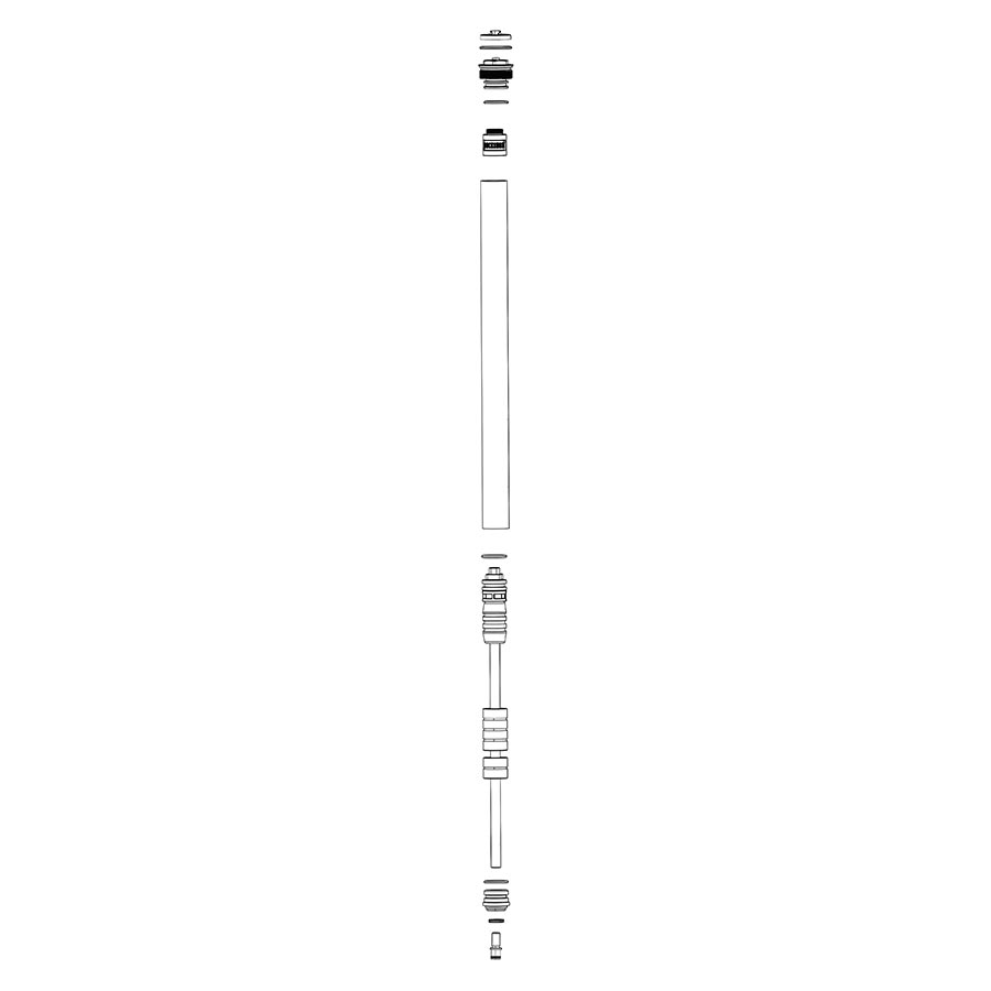 RockShox Solo Air Spring Assembly - 100 - 160mm Top Cap Spring Travel Spacers Shaft Bolt 35 Silver A1