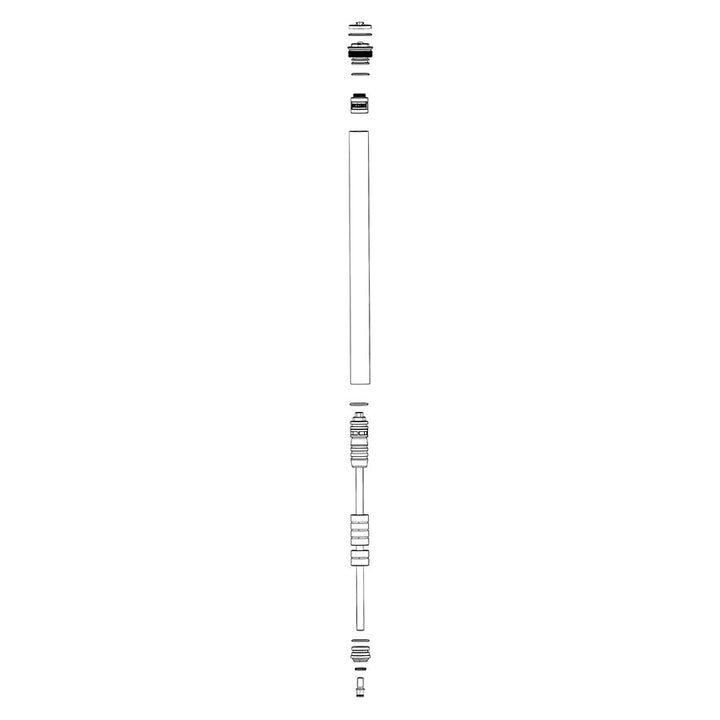 RockShox Solo Air Spring Assembly - 100-160mm Top Cap Spring Travel Spacers Shaft Bolt 35 Silver A1