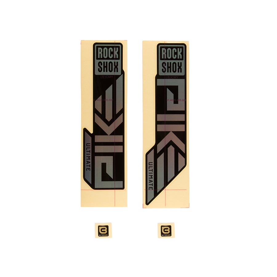RockShox Fork Decal Kit - Pike Ultimate 27.5&quot;/29&quot;  Gloss Rainbow Foil For High Gloss BLK 2023+