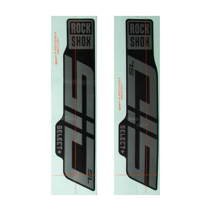 Kit de calcomanías RockShox para SID SL D1 en gris brillante para kit negro de difusión