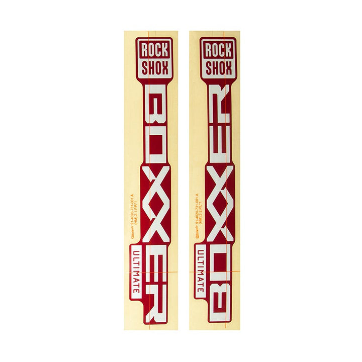 Kit de calcomanías RockShox para Boxxer Ultimate D1 Silver para Boxxer Electric Red
