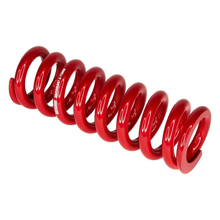 Resorte helicoidal métrico RockShox - Longitud de 174 mm, recorrido de 67,5 a 75 mm, 400 lb, color rojo eléctrico