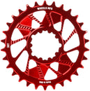 Wheels Manufacturing Direct Mount Chainring - 30t SRAM 3-Bolt Direct Mount 3mm Offset Compatible Hyperglide+ Chain Red