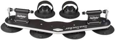 Portaequipajes SeaSucker Mini Bomber para 2 bicicletas - Soportes de horquilla HUSKE QR, soportes para ruedas traseras, color negro