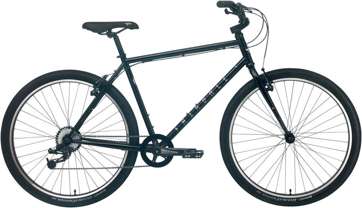 Bicicleta Fairdale Ridgemont de 27,5" de acero, color negro, talla mediana/grande