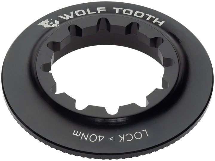Anillo de bloqueo de rotor con bloqueo central Wolf Tooth - Estriado interno negro