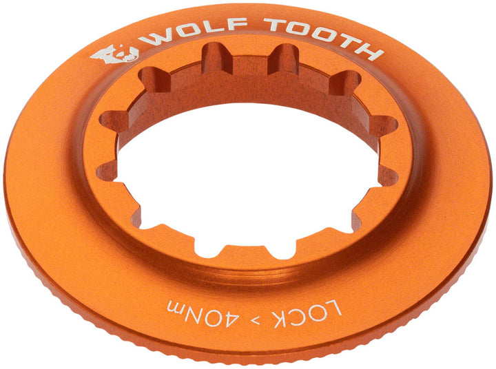 Anillo de bloqueo de rotor con bloqueo central Wolf Tooth - Estriado interno naranja