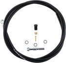 Kit de latiguillos de freno de disco de baja presión Shimano SM-BH59-SB - Conector de pinza banjo plateado normal, 1700 mm, color negro