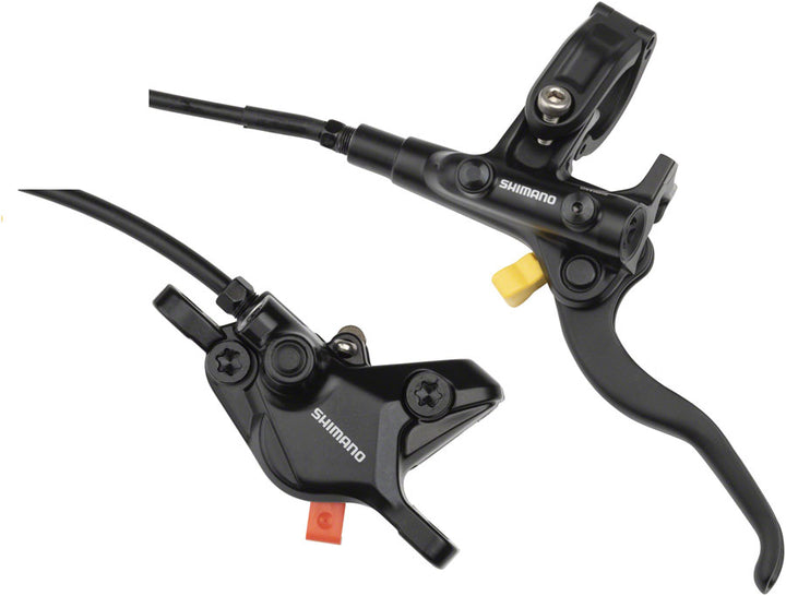 Maneta de freno de disco Shimano Deore BL-M4100/BR-MT410 - Delantera, pastillas de resina hidráulicas, color gris