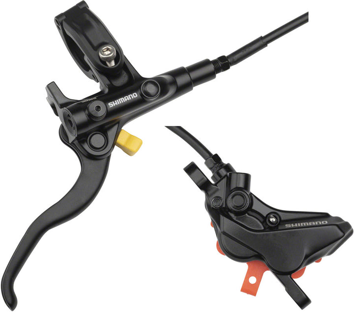 Maneta de freno de disco Shimano Deore BL-M4100/BR-MT420 - Trasera, pastillas de resina hidráulicas, color gris