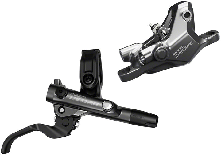 Maneta de freno de disco Shimano Deore BL-M6100/BR-M6100 - Pastillas de resina hidráulicas traseras grises