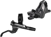 Maneta de freno de disco Shimano Deore BL-M6100/BR-M6120 - Trasera, pastillas de resina hidráulicas, color gris