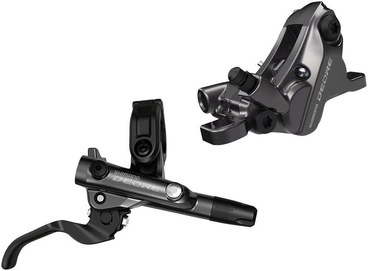 Maneta de freno de disco Shimano Deore BL-M6100/BR-M6120 - Trasera, pastillas de resina hidráulicas, color gris