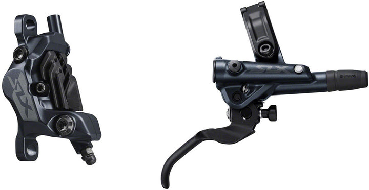 Maneta de freno de disco Shimano SLX BL-M7100/BR-M7120 - Trasera hidráulica de montaje en poste, 4 pistones, negra