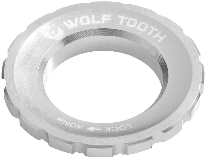 Anillo de bloqueo de rotor Wolf Tooth CenterLock - Estriado externo, plata cruda