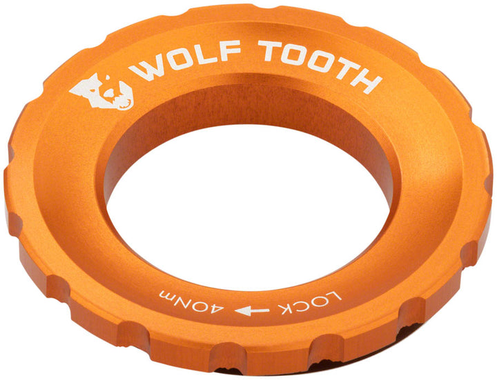 Anillo de bloqueo de rotor Wolf Tooth CenterLock - Estriado externo naranja