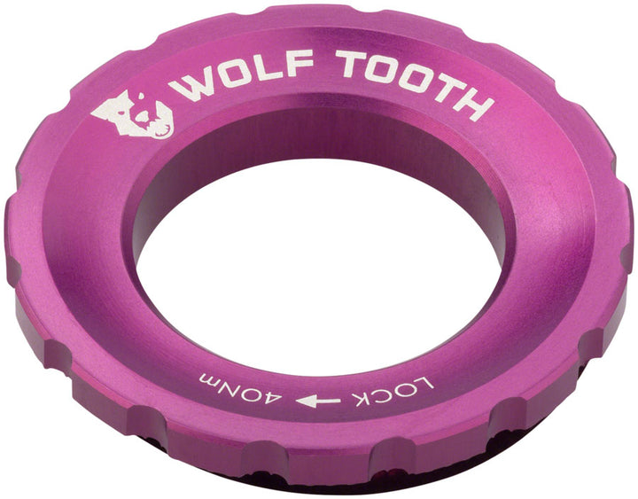 Anillo de bloqueo de rotor Wolf Tooth CenterLock - Estriado externo morado