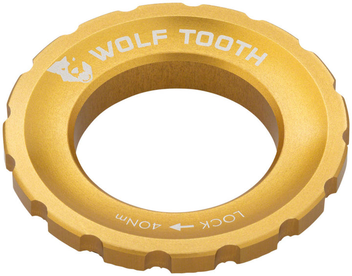 Anillo de bloqueo de rotor Wolf Tooth CenterLock - Estriado externo dorado