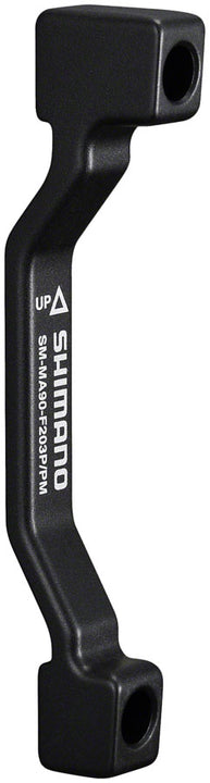 Adaptador de freno de disco Shimano SM-MA90-F203P/PM: horquilla/cuadro de montaje posterior de 180 mm a disco de freno de disco de 203 mm