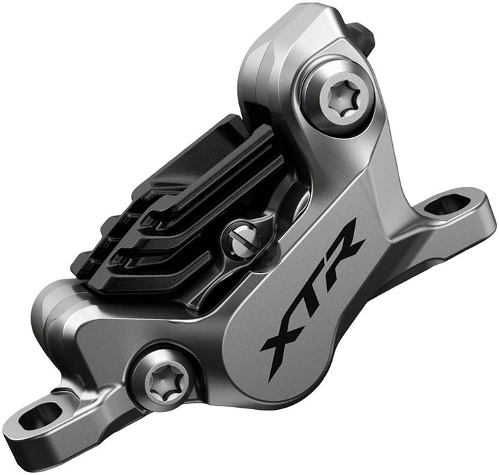 Pinza de freno de disco Shimano XTR BR-M9120 (montaje en poste delantero y trasero, 4 pistones, incluye pastillas metálicas con aletas)