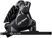 Pinza de freno de disco hidráulico Shimano GRX BR-RX820 (montaje plano delantero con soporte, rotor de 140/160 mm, 160 mm)