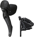 Maneta de freno Shimano GRX BL-RX610 Pinza de freno de disco hidráulico BR-RX400 (izquierda/delantera, montaje plano, negra)