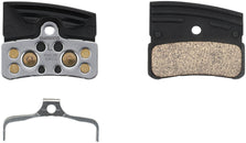 Pastillas de freno de disco Shimano P04C-MF con resortes, compuesto de metal, aletas de aluminio, placa trasera de acero inoxidable, un par