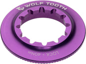 Anillo de bloqueo de rotor con bloqueo central Wolf Tooth - Estriado interno, color púrpura ultravioleta